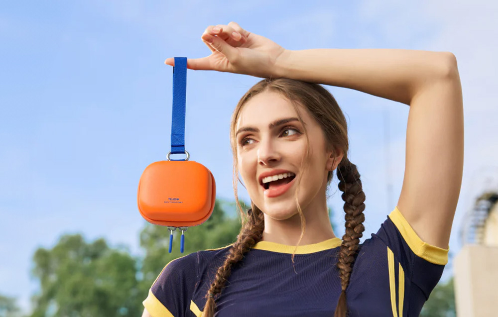 Telesin DisAdv EVA univerzális mini szállítótáska sportkamerákhoz (narancssárga)-2