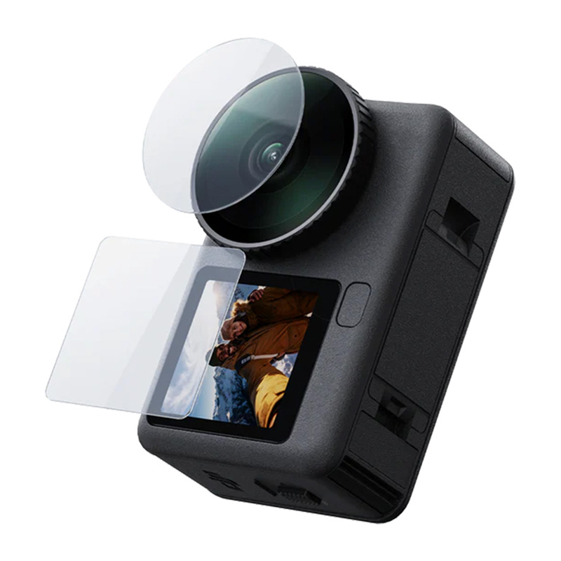Telesin edzett üveg DJI Osmo Action 6-hoz (2x objektív + képernyő) üvegfólia-0