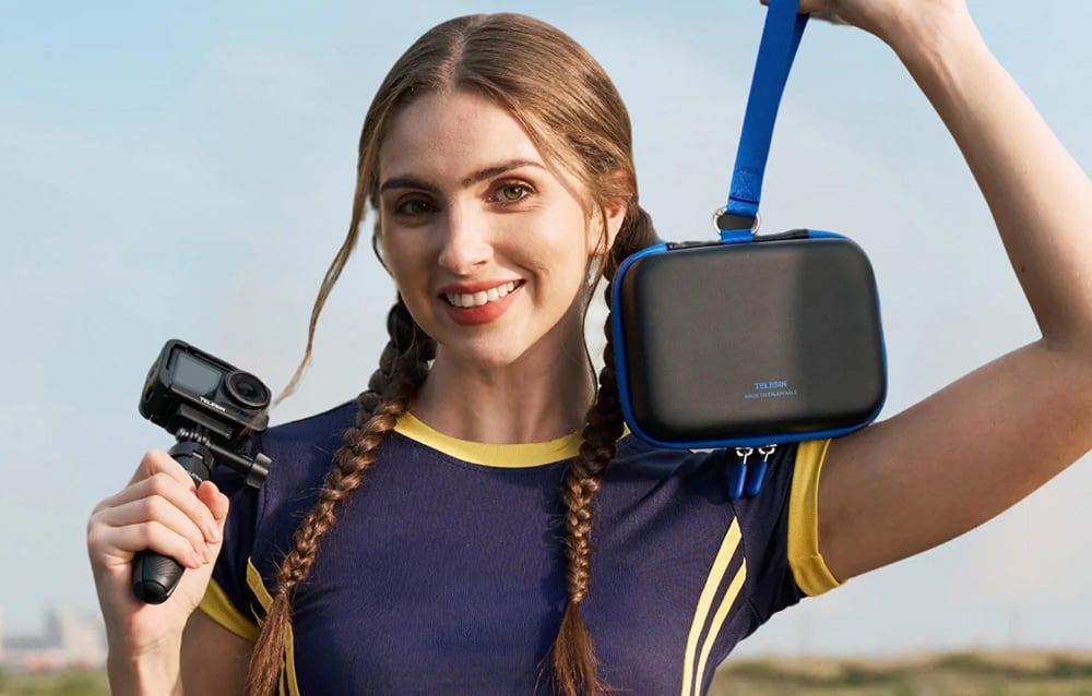Telesin DisAdv EVA szállítótáska DJI Osmo Action 6-hoz (Kék)-3