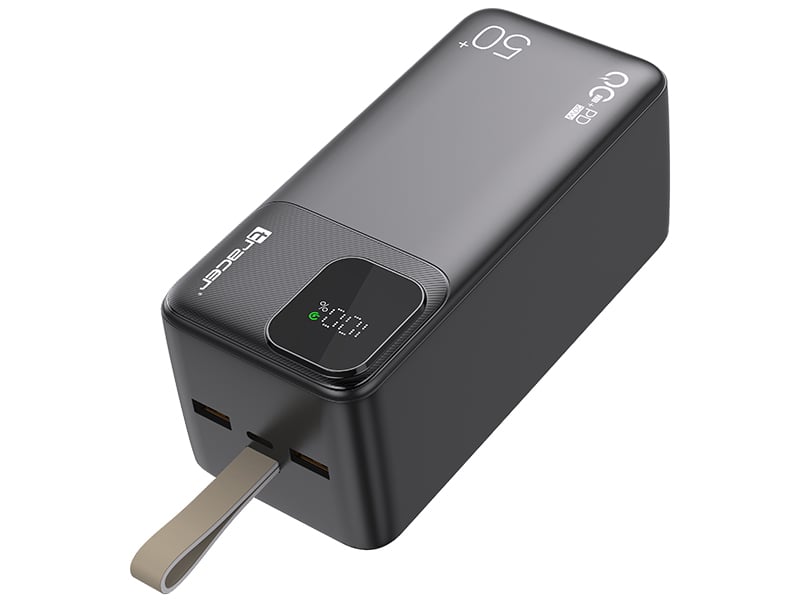 Tracer 47825 Prime-V5 50000mAh QC22.5W+PD20W Powerbank, fekete-1