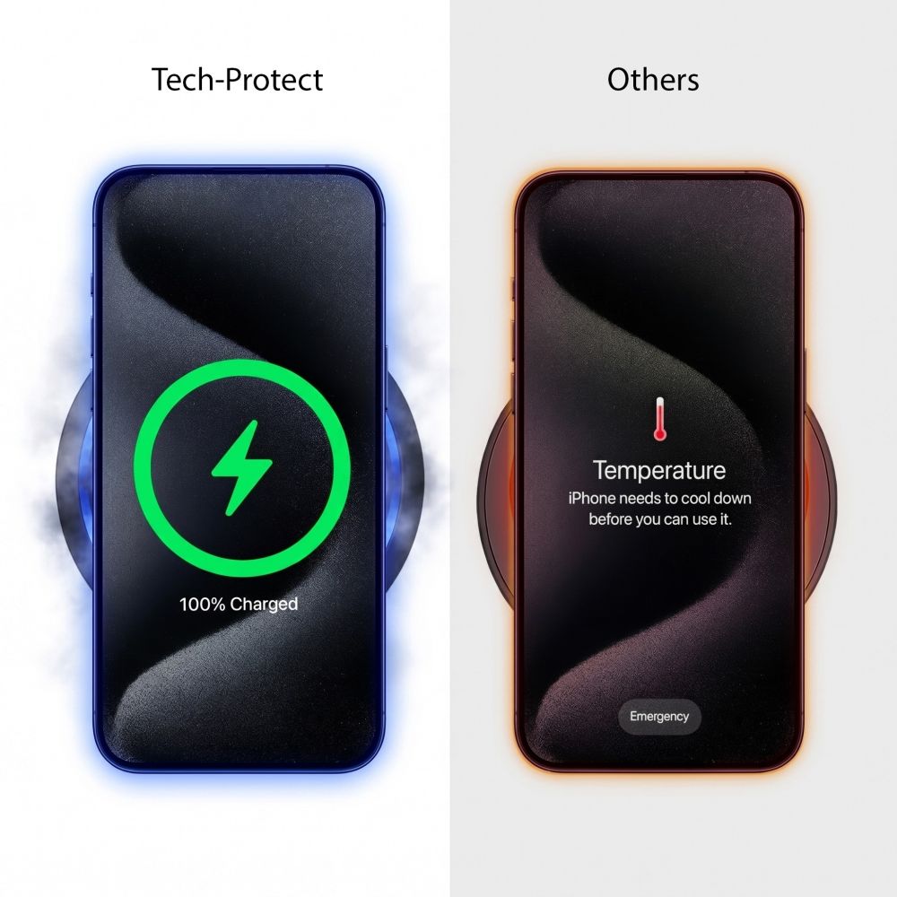 Tech-Protect A51 ArcticBoost 3 az 1-ben mágneses MagSafe vezeték nélküli töltő 25W Qi2.2 fehér-3