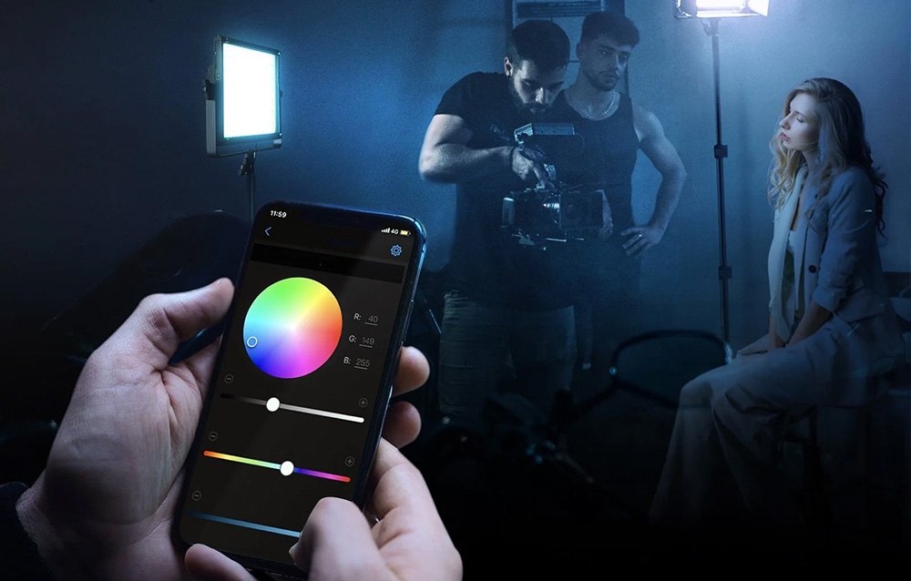 2 db-os NEEWER RGB1200 60W V4 LED-lámpa szett-4