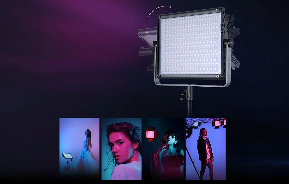 2 db-os NEEWER RGB1200 60W V4 LED-lámpa szett-6