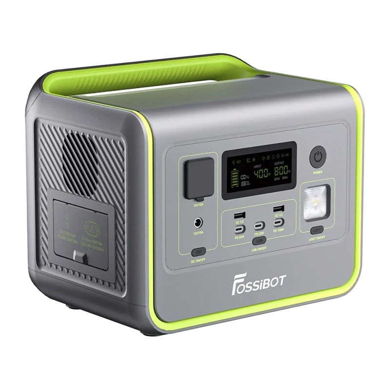FOSSIBOT F800 800 W-os hordozható töltőállomás zöld-7