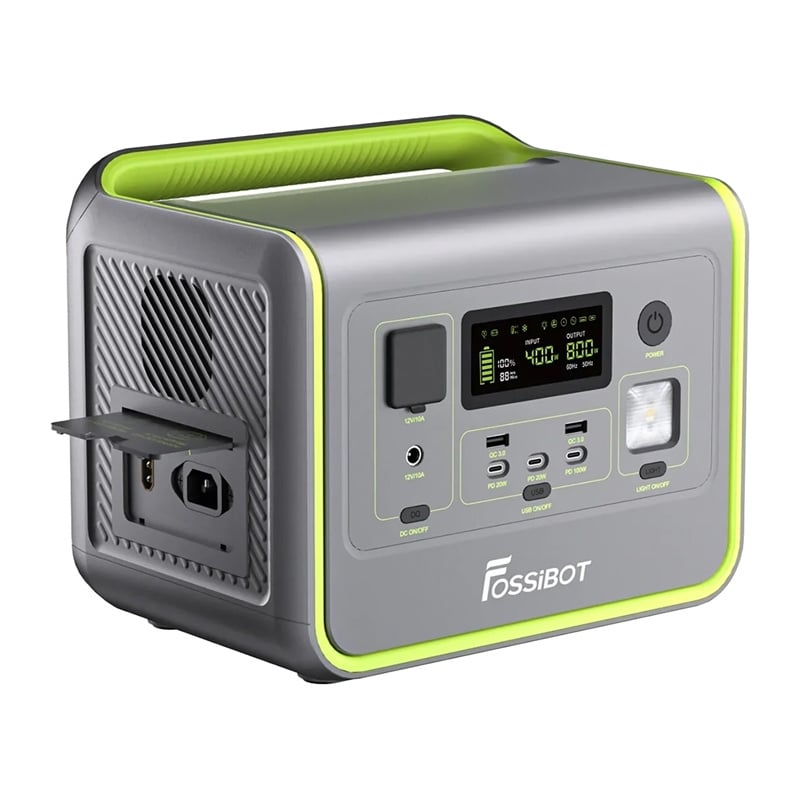 FOSSIBOT F800 800 W-os hordozható töltőállomás zöld-5