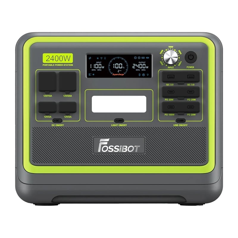 FOSSIBOT F2400 hordozható energiaállomás zöld-6