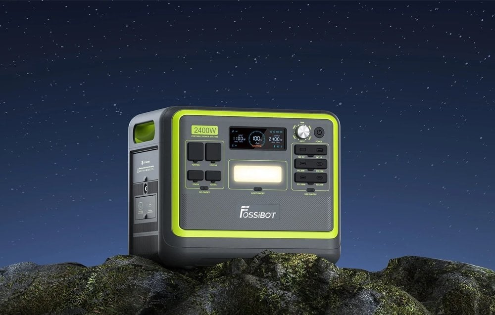 FOSSIBOT F2400 hordozható energiaállomás zöld-4