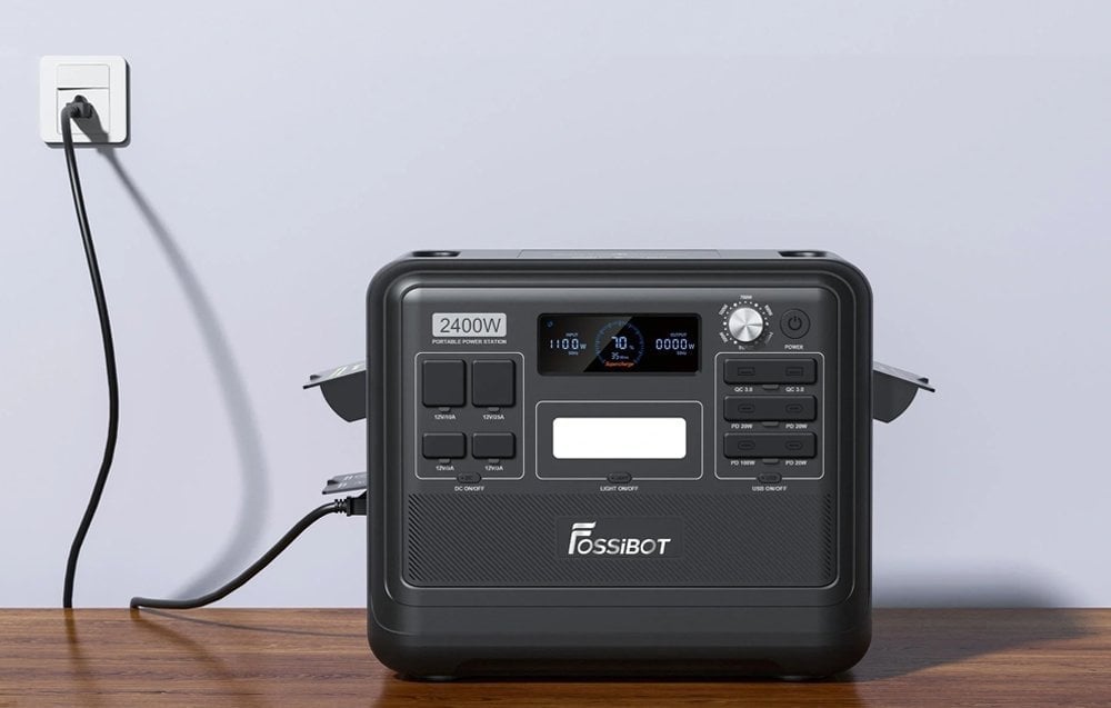 FOSSIBOT F2400 hordozható energiaállomás zöld-3