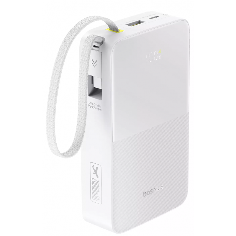 Powerbank Baseus EnerFill Bipow2 Pro, 20000mAh, 22.5W, QC + PD, Fehér E0027700-0