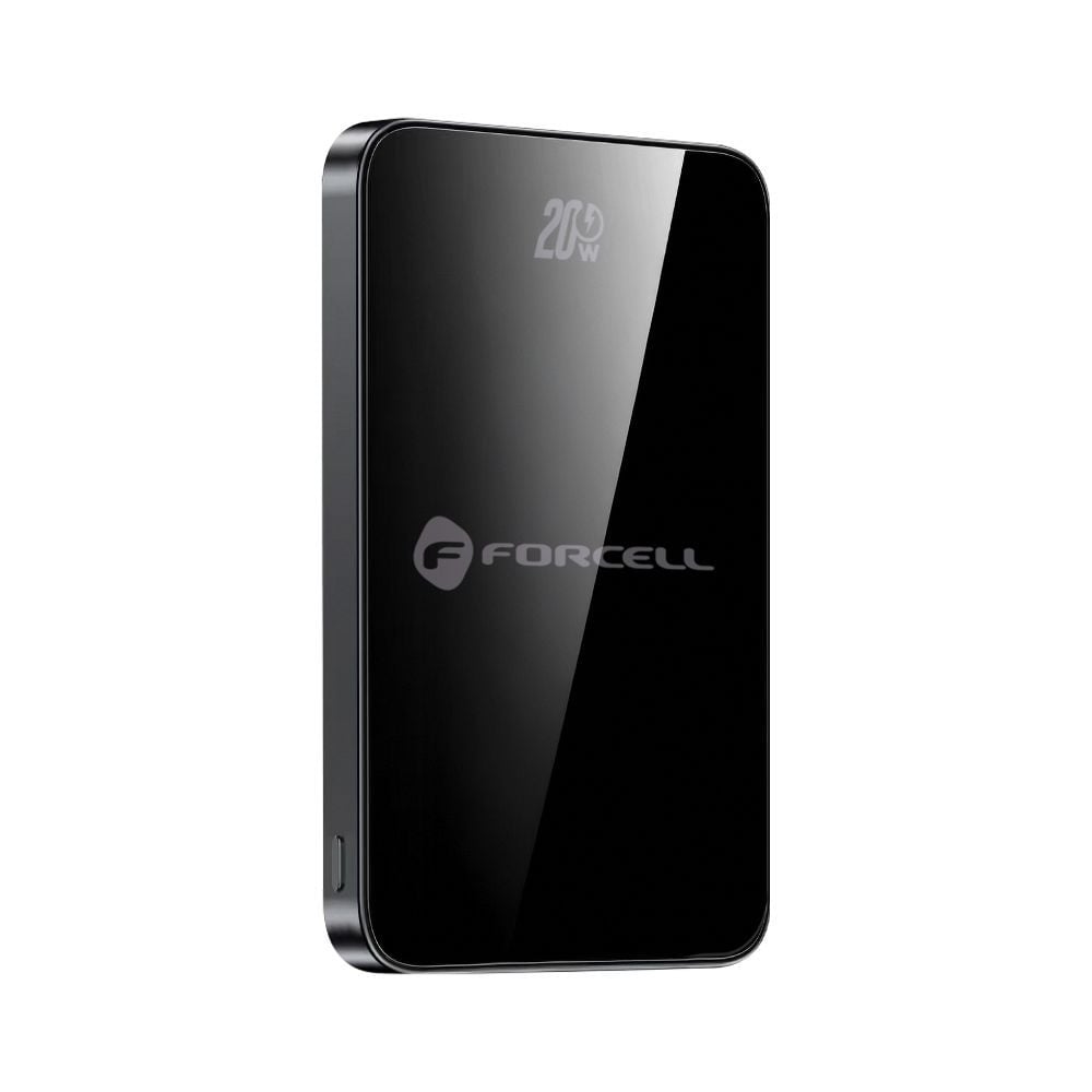 FORCELL F-ENERGY F5K8 Szuper Vékony powerbank MagSafe-kompatibilis PD3.0 QC4.0 15W 5000 mAh fekete-9