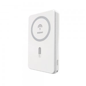 Dudao K14S Mágneses Power Bank 20W 5000mAh 1x USB-A 1x USB-C - Fehér