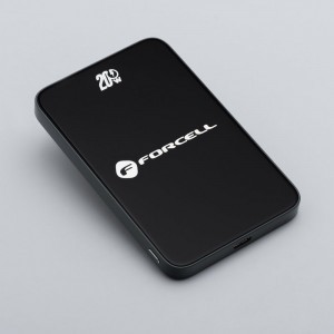 FORCELL F-ENERGY F5K8 Szuper Vékony powerbank MagSafe-kompatibilis PD3.0 QC4.0 15W 5000 mAh fekete