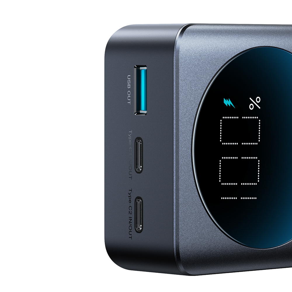 Joyroom JR-PBF05 Pro 30000mAh 65W Powerbank digitális kijelzővel, 2x USB-C, 1x USB-A - Fekete-10