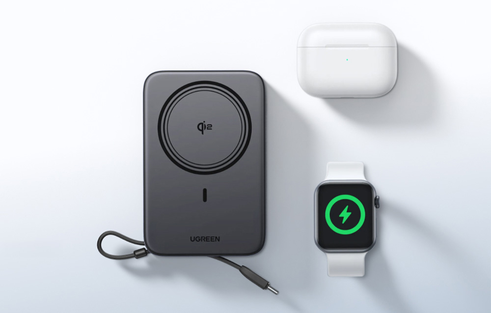 Ugreen PB567 20000 mAh mágneses powerbank, USB + USB-C, Qi2 15 W-1