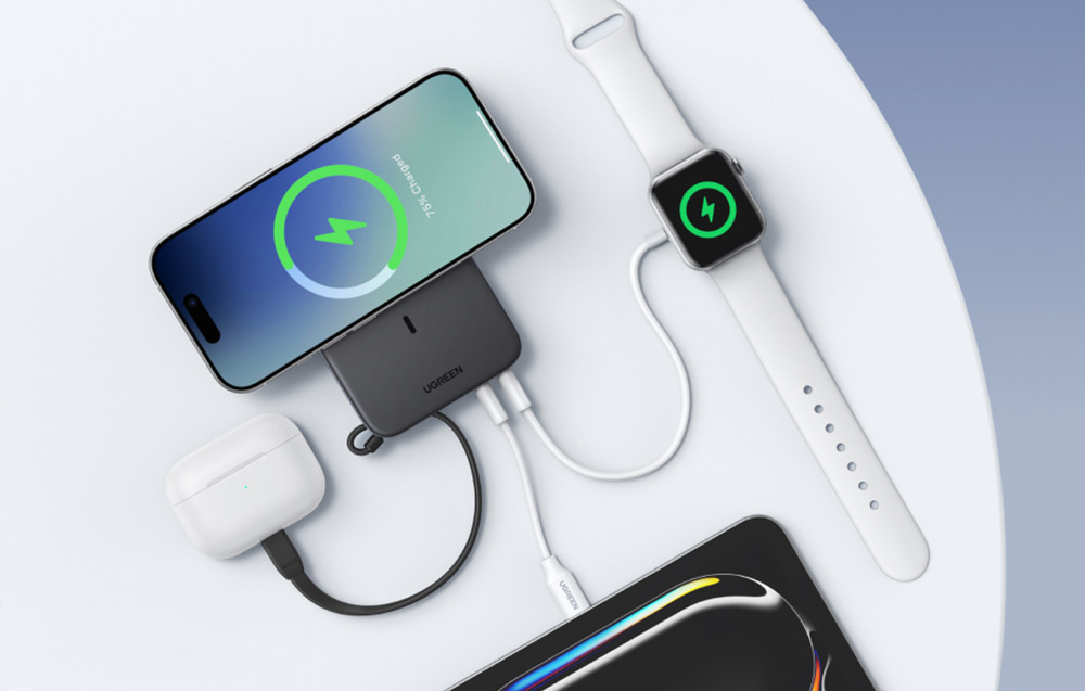 Ugreen PB567 20000 mAh mágneses powerbank, USB + USB-C, Qi2 15 W-2