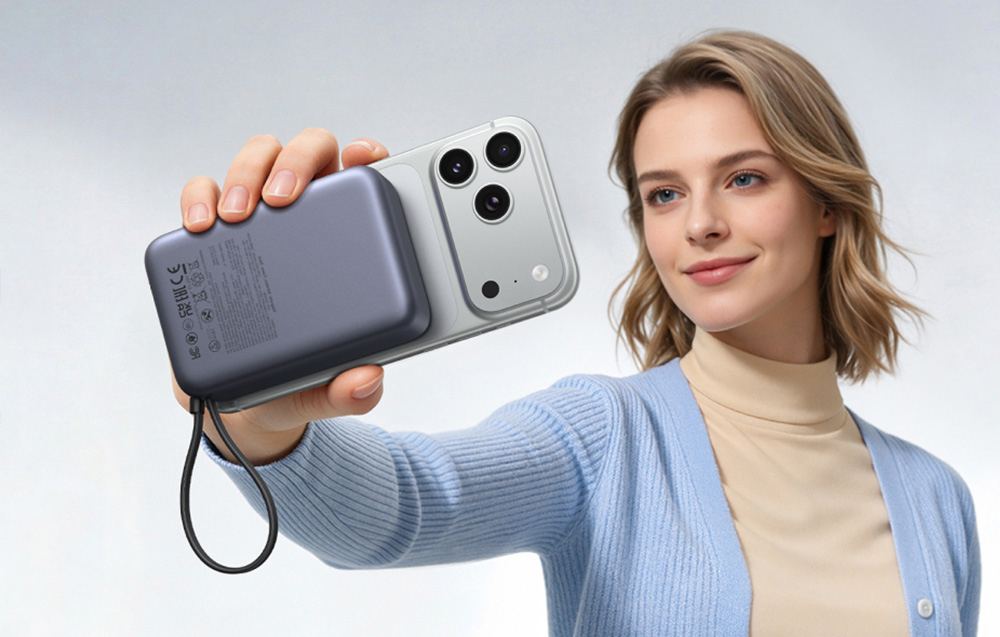 Ugreen PB567 20000 mAh mágneses powerbank, USB + USB-C, Qi2 15 W-3
