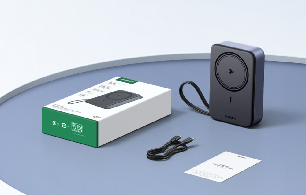 Ugreen PB567 20000 mAh mágneses powerbank, USB + USB-C, Qi2 15 W-7
