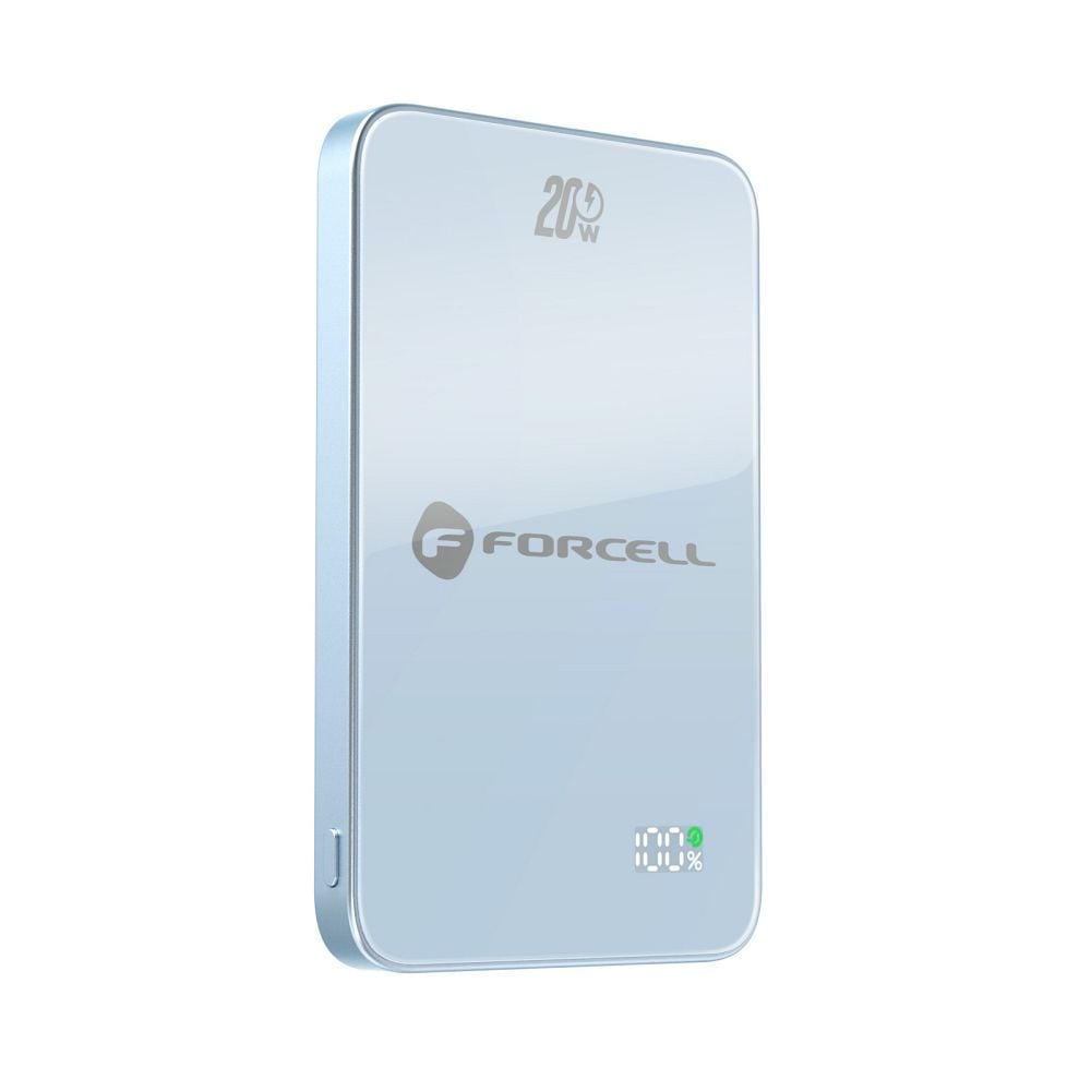 Kék Forcell F-Energy SuperSlim F5K8 MagSafe-kompatibilis powerbank QC4.0 PD3.0 15 W 5000 mAh-13