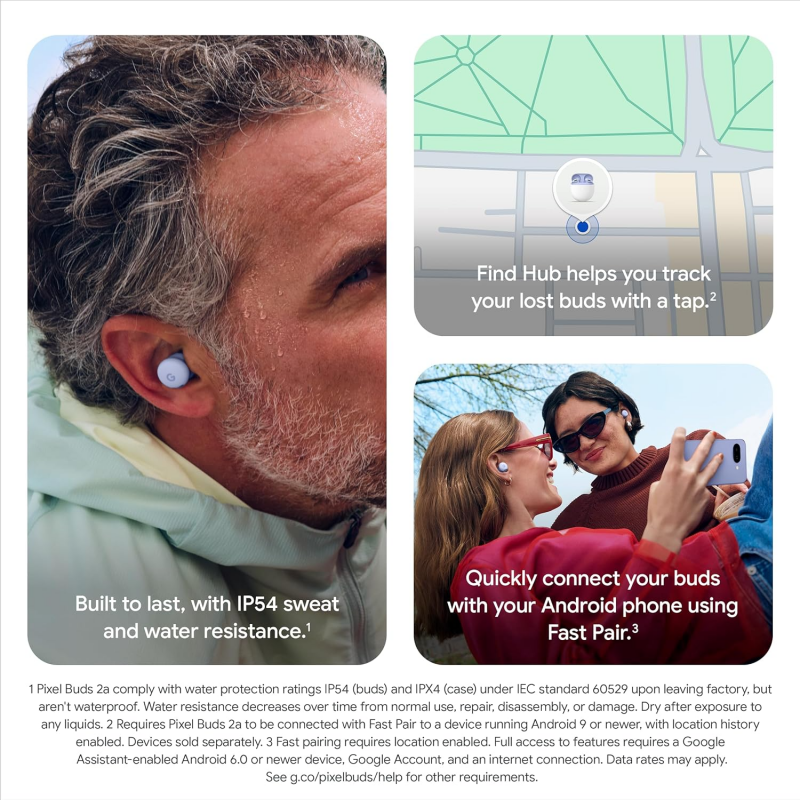 Google Pixel Buds 2a, Berry bluetooth fülhallgató-5