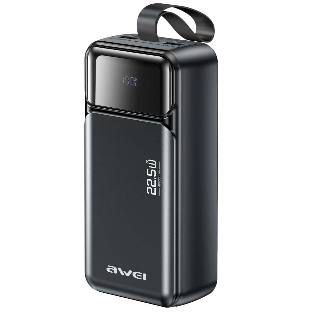 Awei PA-105 40000 mAh 22,5 W PD fekete powerbank-0