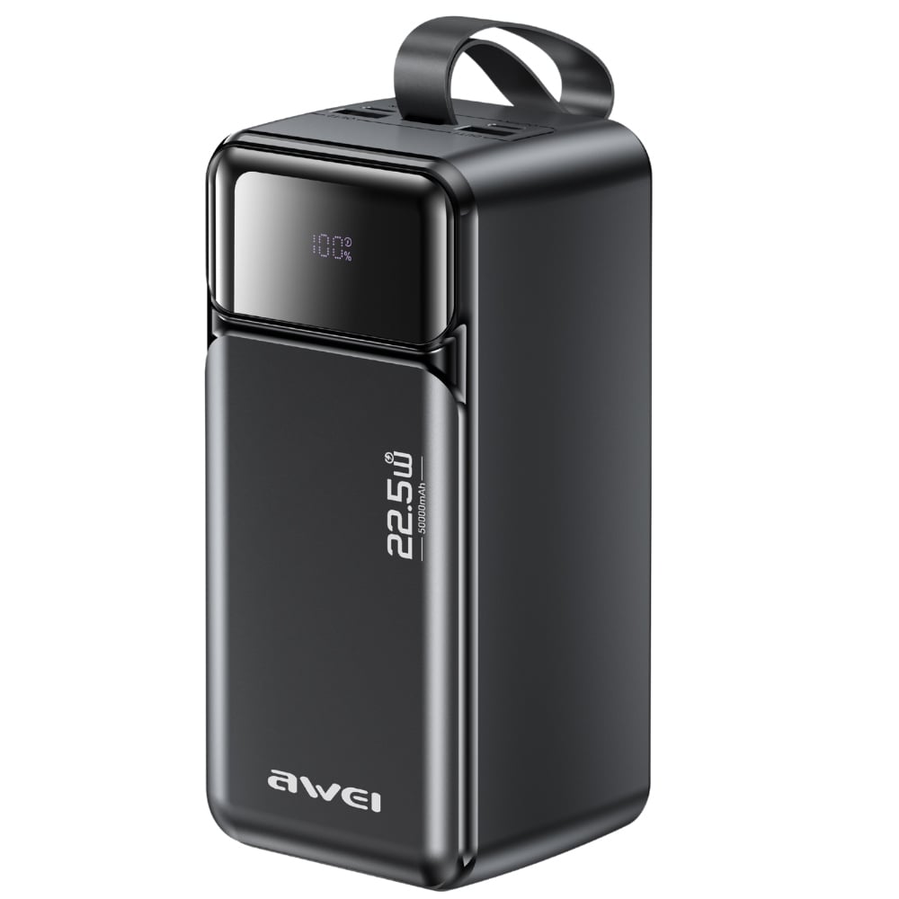 Awei PA-106 50000 mAh 22,5 W PD powerbank, fekete-0