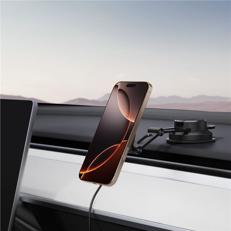 Spigen OneTap Pro 4 MagSafe autós töltő tartó, fekete Qi2-10