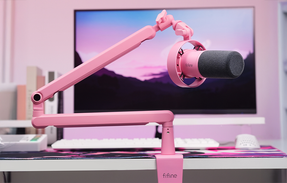 Fifine K688P dinamikus mikrofon, rózsaszín-8