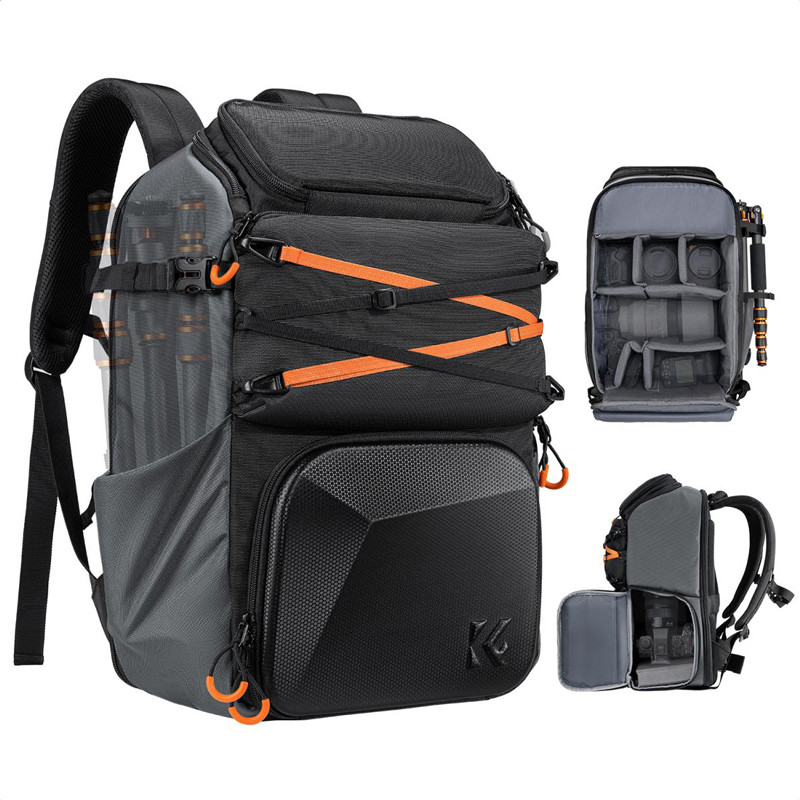 K&F Concept Star Wander 03 25 literes fotós hátizsák, fekete-0