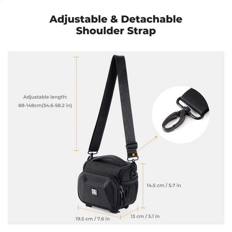 K&F Concept S méretű fotós sling táska-2