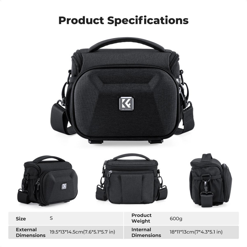 K&F Concept S méretű fotós sling táska-3