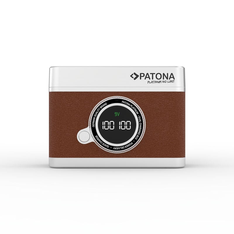 Patona Platinum Retro Dual töltőtok Panasonic DMW-BLK22-höz (USB-C)-0