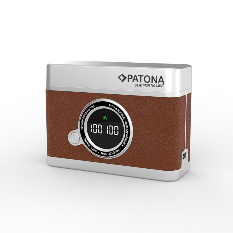 Patona Platinum Retro Dual töltőtok Panasonic DMW-BLK22-höz (USB-C)-1