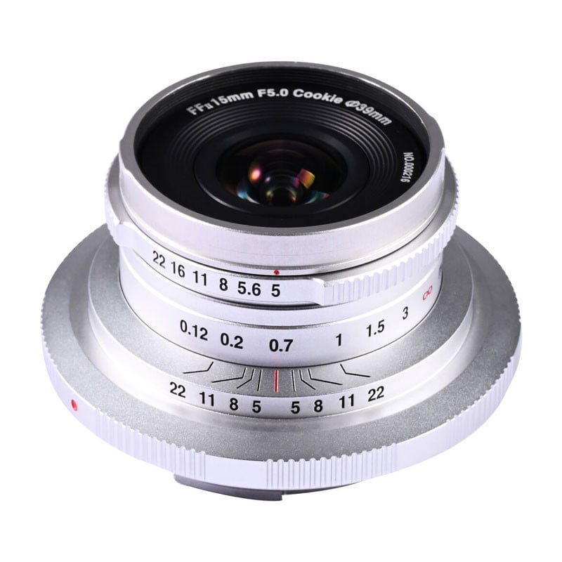 Laowa FF 15mm f/5 Cookie objektív Canon RF (Ezüst)-1