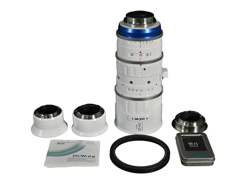 Laowa OOOM 25-100 T2.9 Cine Bundle (Feet, White) Arri PL (User-interchangeable Canon EF/Sony FE mount included) objektív szett-0