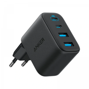 Fali töltő Anker Zolo, 50W, 3A, 2 x USB-A - 2 x USB-C, Fekete