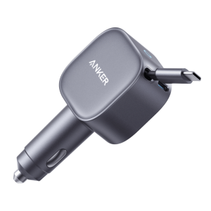 Anker Nano autós töltő, 75W, 3A, 1 x USB-C, USB-C kábellel, Szürke A2738HA2