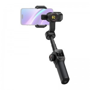 AOCHUAN S3 háromtengelyes okostelefon-gimbal kijelzővel, fekete