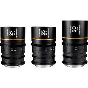 Laowa Nanomorph S35 Prime 3-Lens Bundle (27mm, 35mm, 50mm) (Amber) L Mount objektív szett