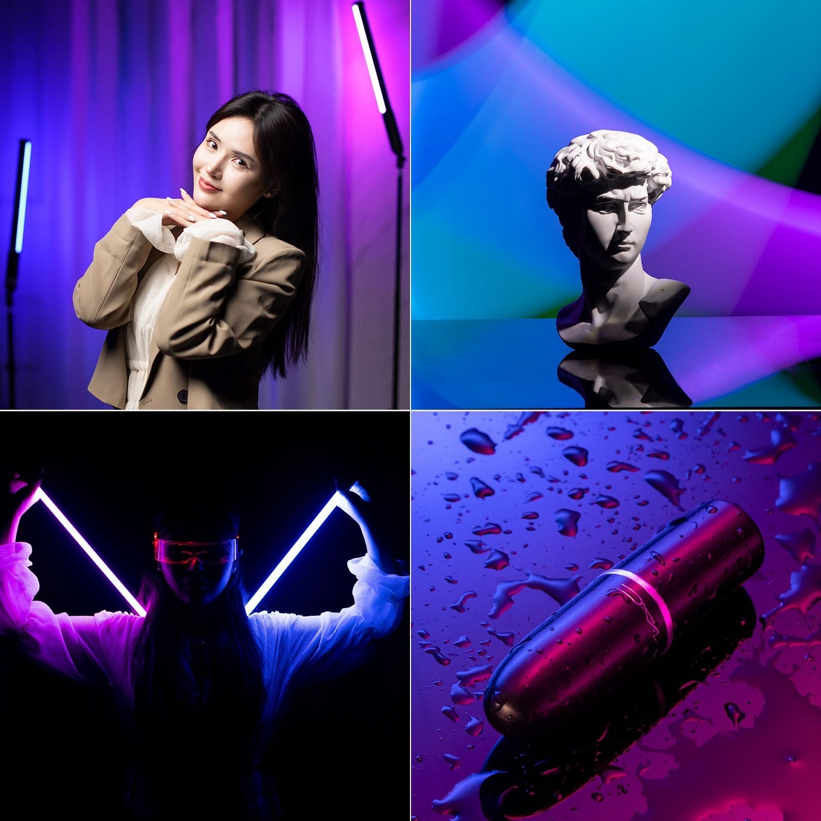 Ulanzi VL119 RGB LED videólámpa, fénycső 2600 mAh-6