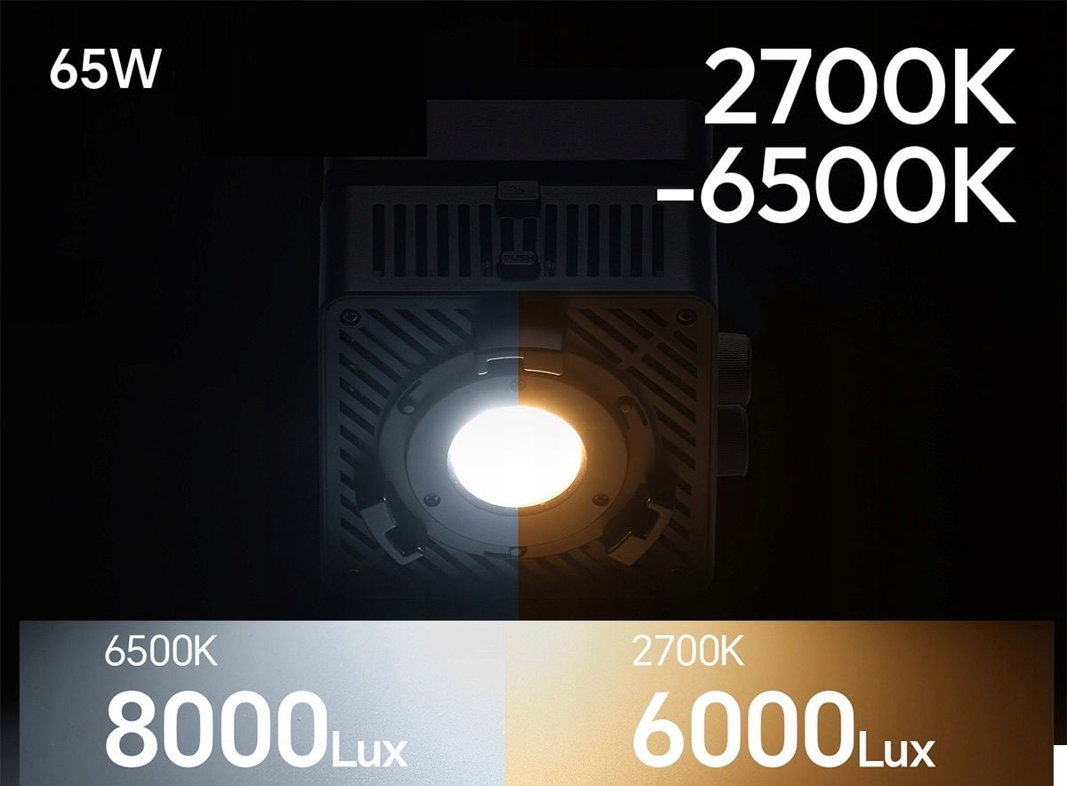 Ulanzi EC65 65 W-os kétszínű COB LED stúdiólámpa-9