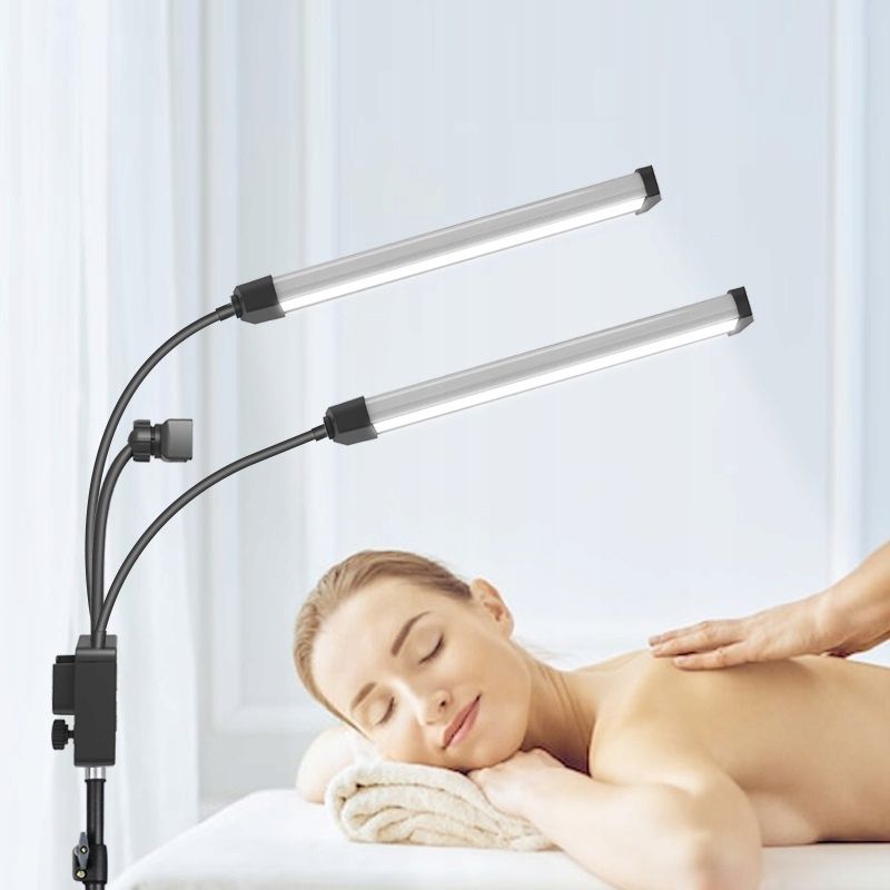 Dupla hajlítható LED kozmetikai fotó- és videólámpa 40 W + távirányító / M46 / fehér-6