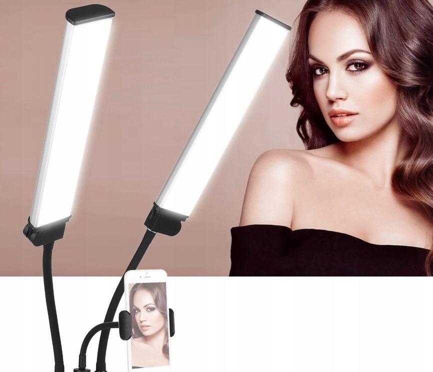 Dupla hajlítható LED kozmetikai fotó- és videólámpa 40 W + távirányító / M46 / fehér-5