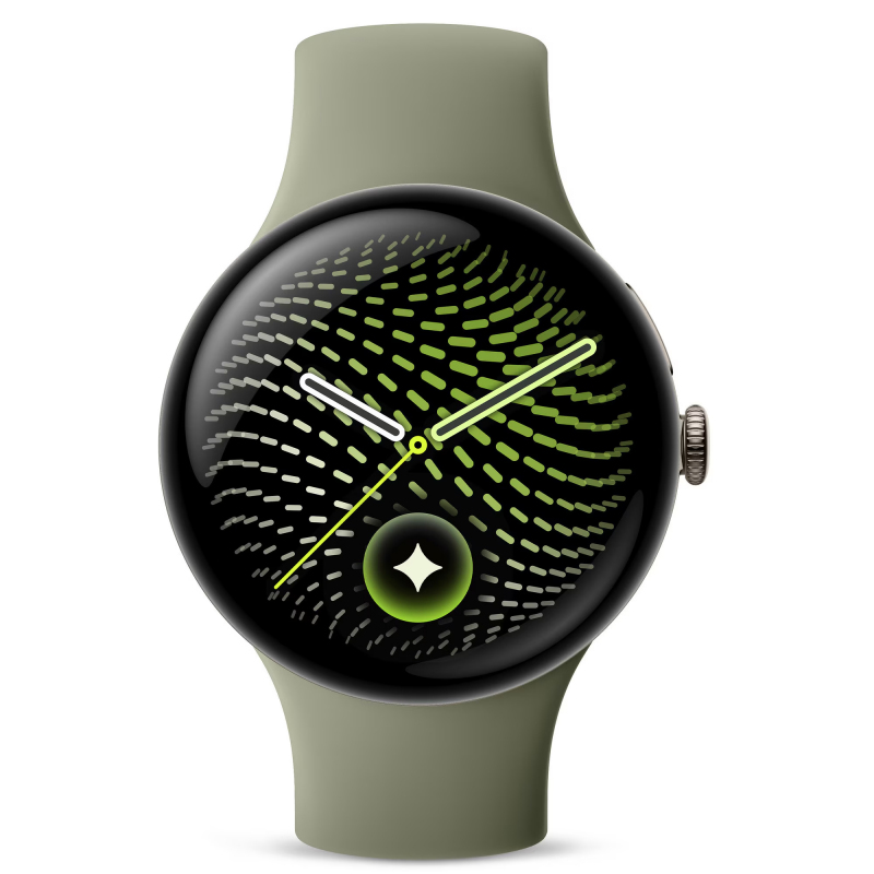 Google Pixel Watch 5 41 mm okosóra, szatén pirit olíva – GA11567-DE okos-1