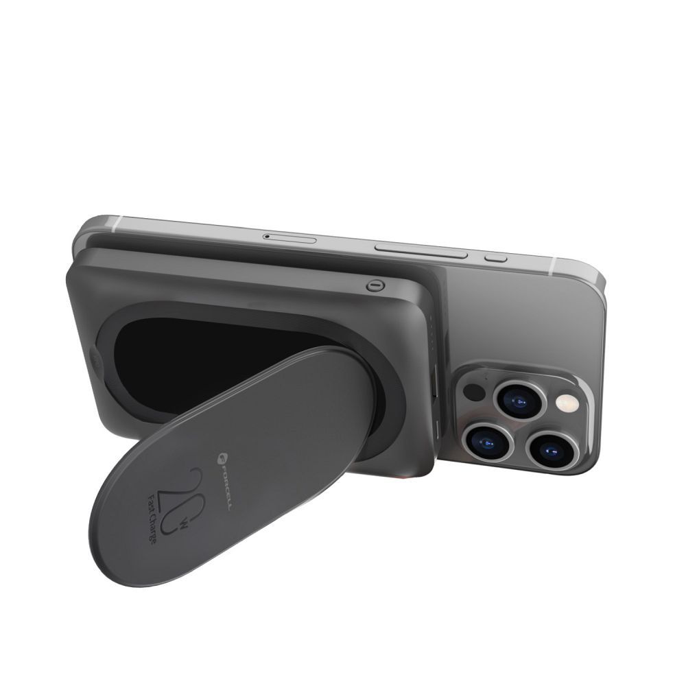 FORCELL F-ENERGY F10K2 MagStand powerbank MagSafe PD QC3.0 5A 20W 10 000mAh fekete-15