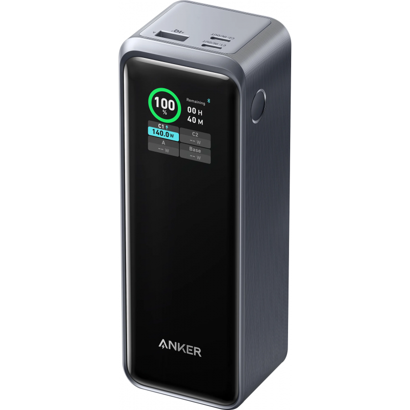 Anker Prime 27650 mAh 250W hordozható külső akkumulátor (powerbank), PD és QC gyorstöltéssel, fekete (A1340012)-0