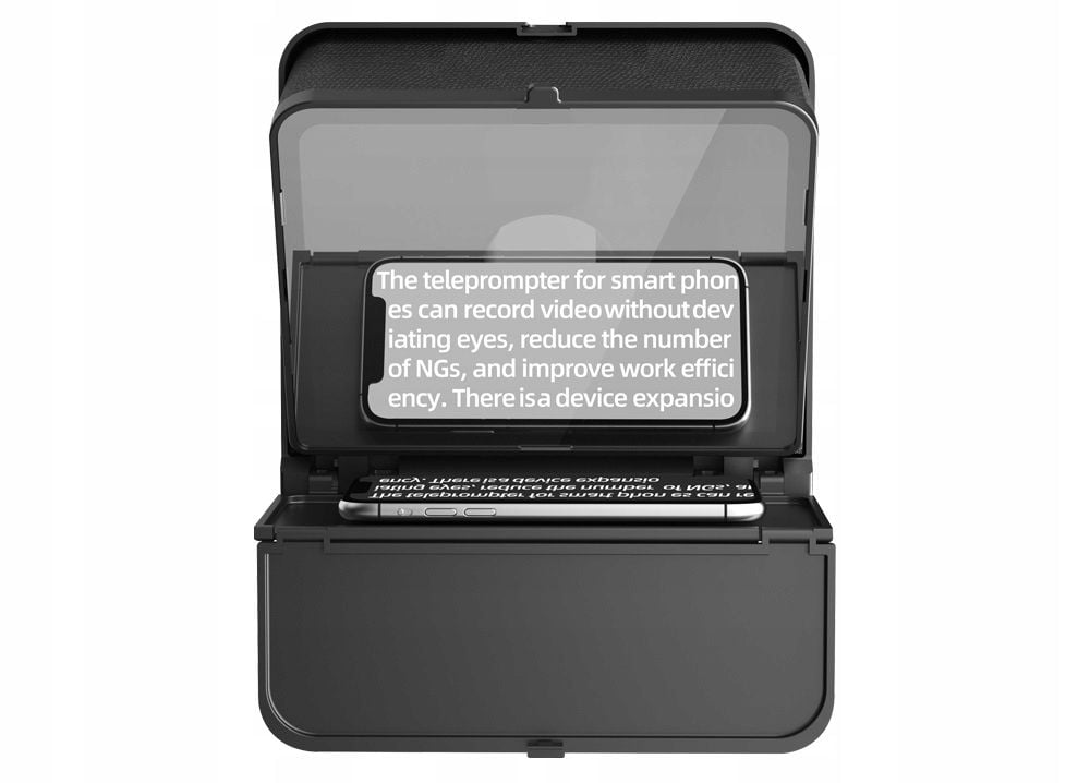 LensGo TC7 S teleprompter okostelefonhoz Bluetooth távirányítóval, fekete-8