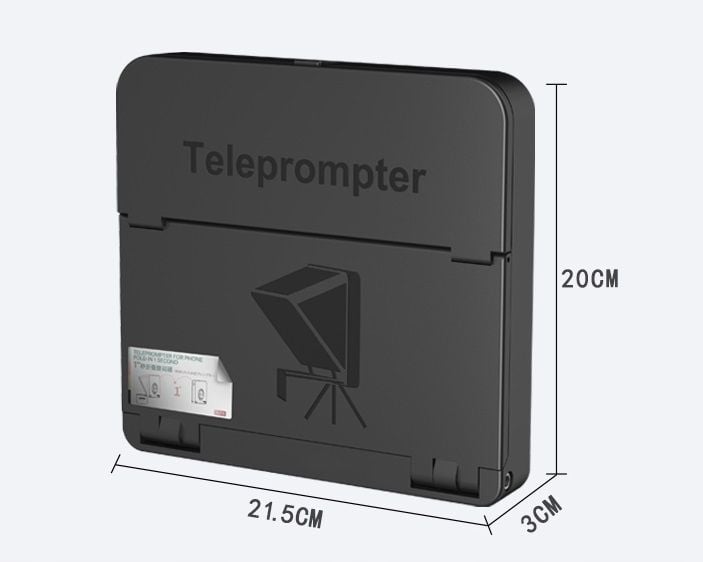 LensGo TC7 S teleprompter okostelefonhoz Bluetooth távirányítóval, fekete-3