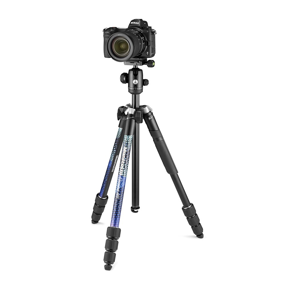 Manfrotto Element MII állvány Alu 4 szekció, gömbfej, kék (MKELMII4BL-BH)-4