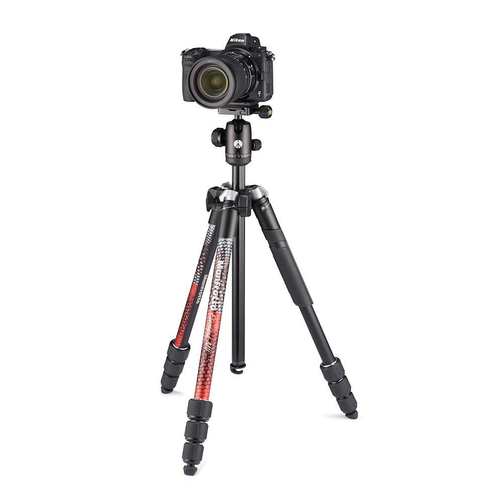 Manfrotto Element MII állvány Alu 4 szekció, gömbfej, piros (MKELMII4RD-BH)-4