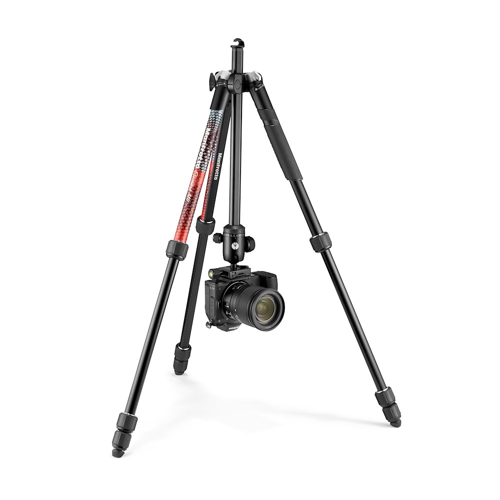 Manfrotto Element MII állvány Alu 4 szekció, gömbfej, piros (MKELMII4RD-BH)-3